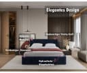 thematys Polsterbett mit Bettkasten & Lattenrost Samt Tiefblau Bild 1
