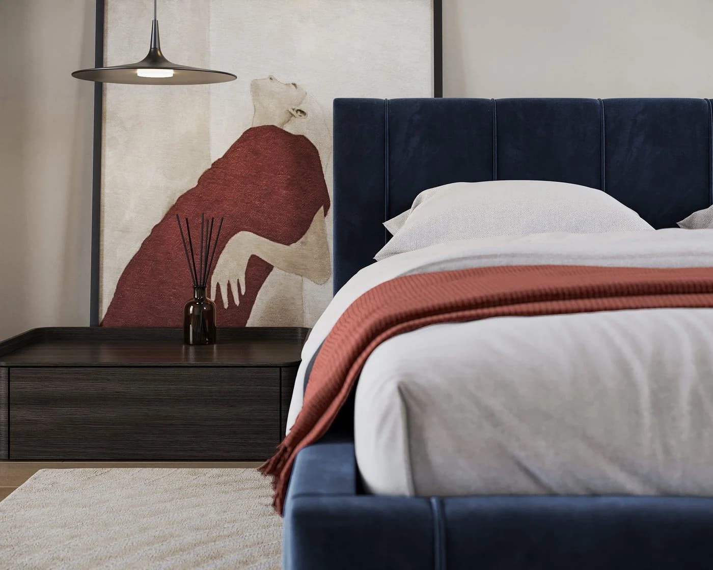 thematys Polsterbett mit Bettkasten & Lattenrost Samt Tiefblau - Bild 4