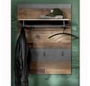 trendteam Garderobenpaneel Indy Old Wood Grau / Braun mit Kleiderstange Bild 2