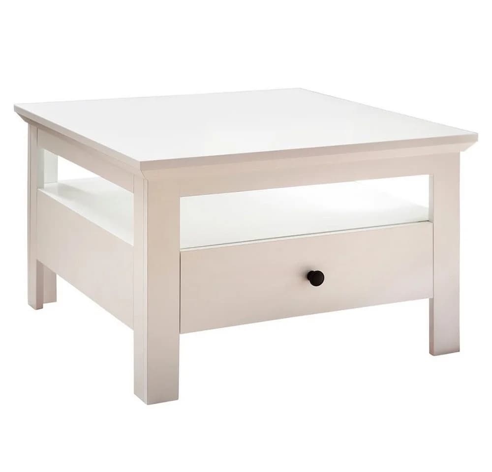 trendteam Couchtisch Weiß Modern mit Schubkasten