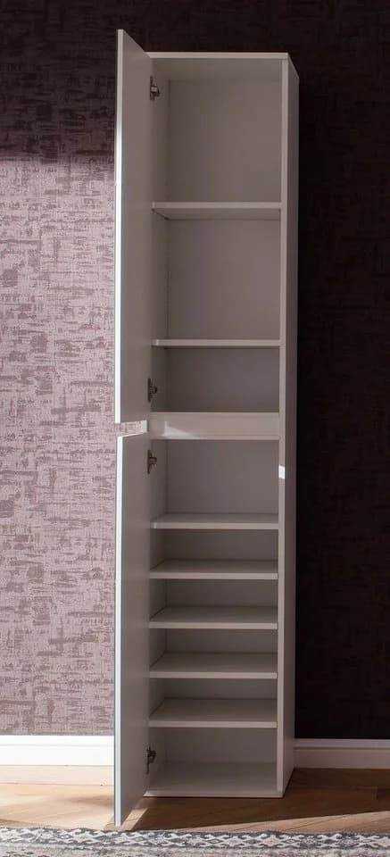 trendteam Garderobenschrank Mirror weiß Spiegel Schuhschrank 2-trg