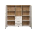 trendteam Vitrine Highboard Shade Weiß Eiche Landhausstil Bild 3