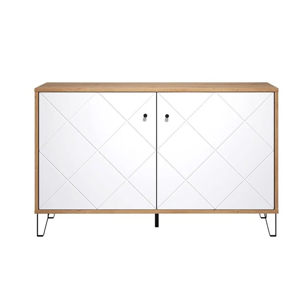 trendteam Sideboard Touch Weiß/Schwarz mit Soft-Close