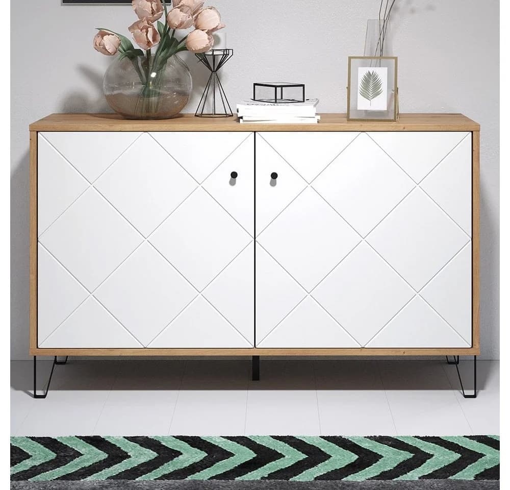trendteam Sideboard Touch Weiß/Schwarz mit Soft-Close - Bild 2