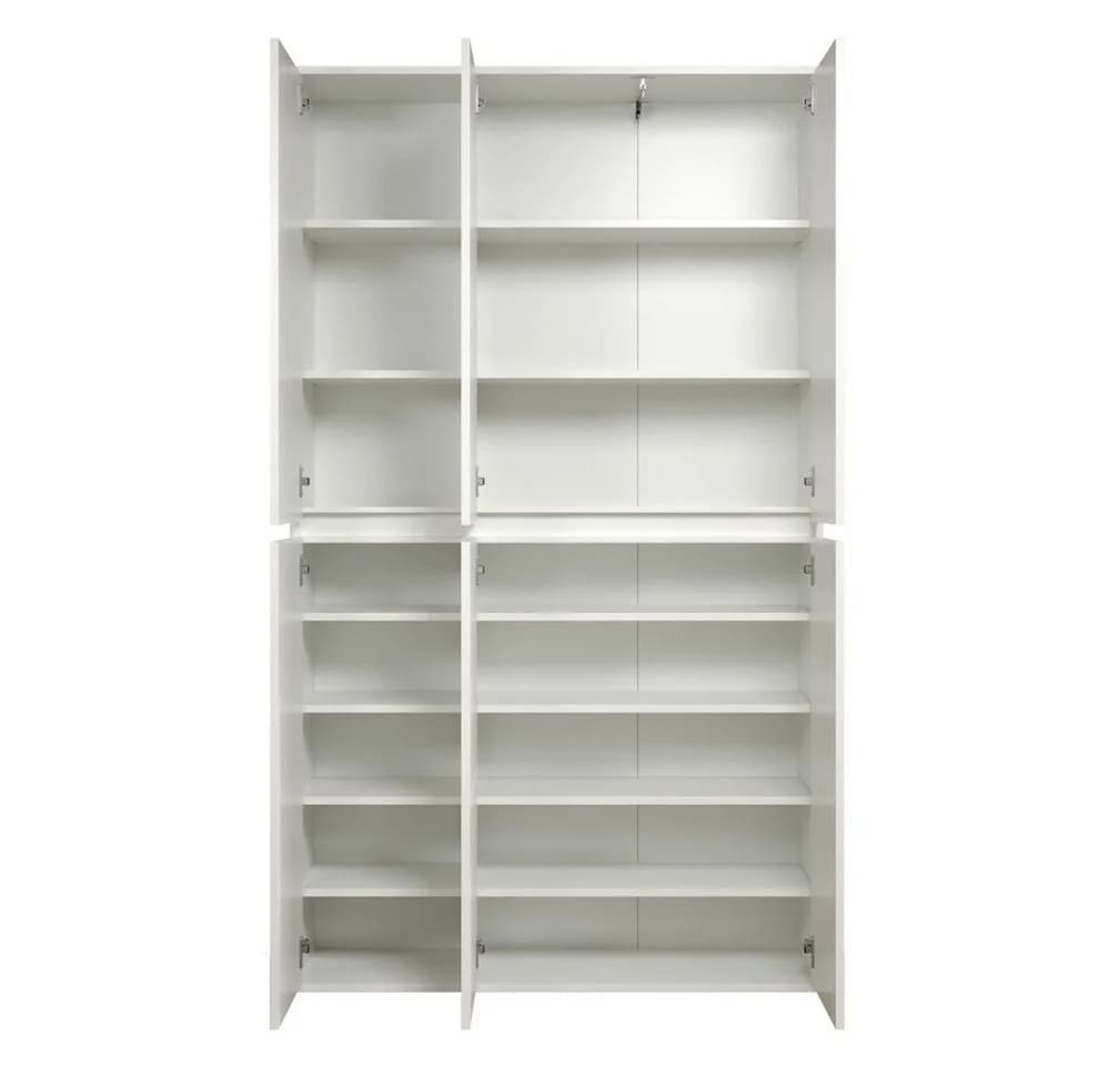 trendteam Garderobenschrank Nevada Weiß Modern Hochschrank mit 6 Türen - Bild 4