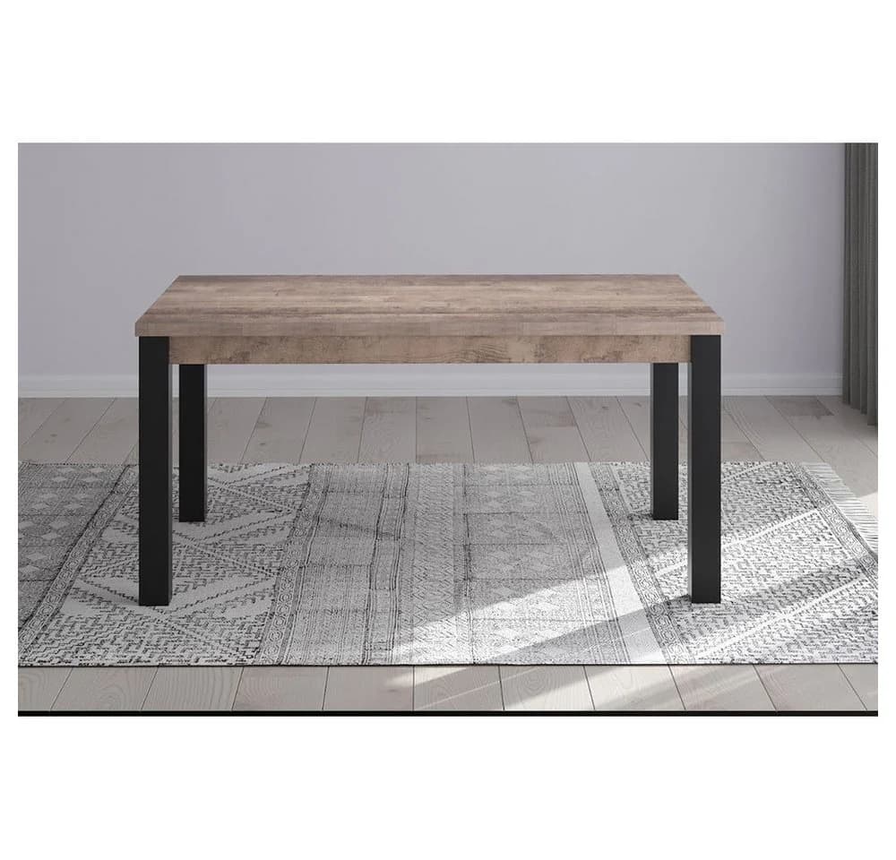trendteam Esstisch Eiche Tabak Melamin Schwarz - Bild 4