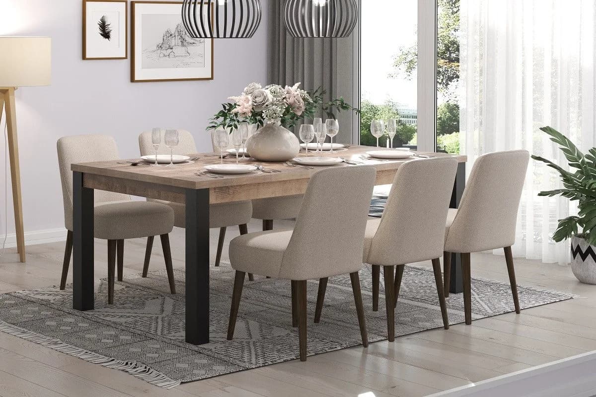 trendteam Esstisch Emile 1 Eiche Tabak Schwarz Modern - Bild 4