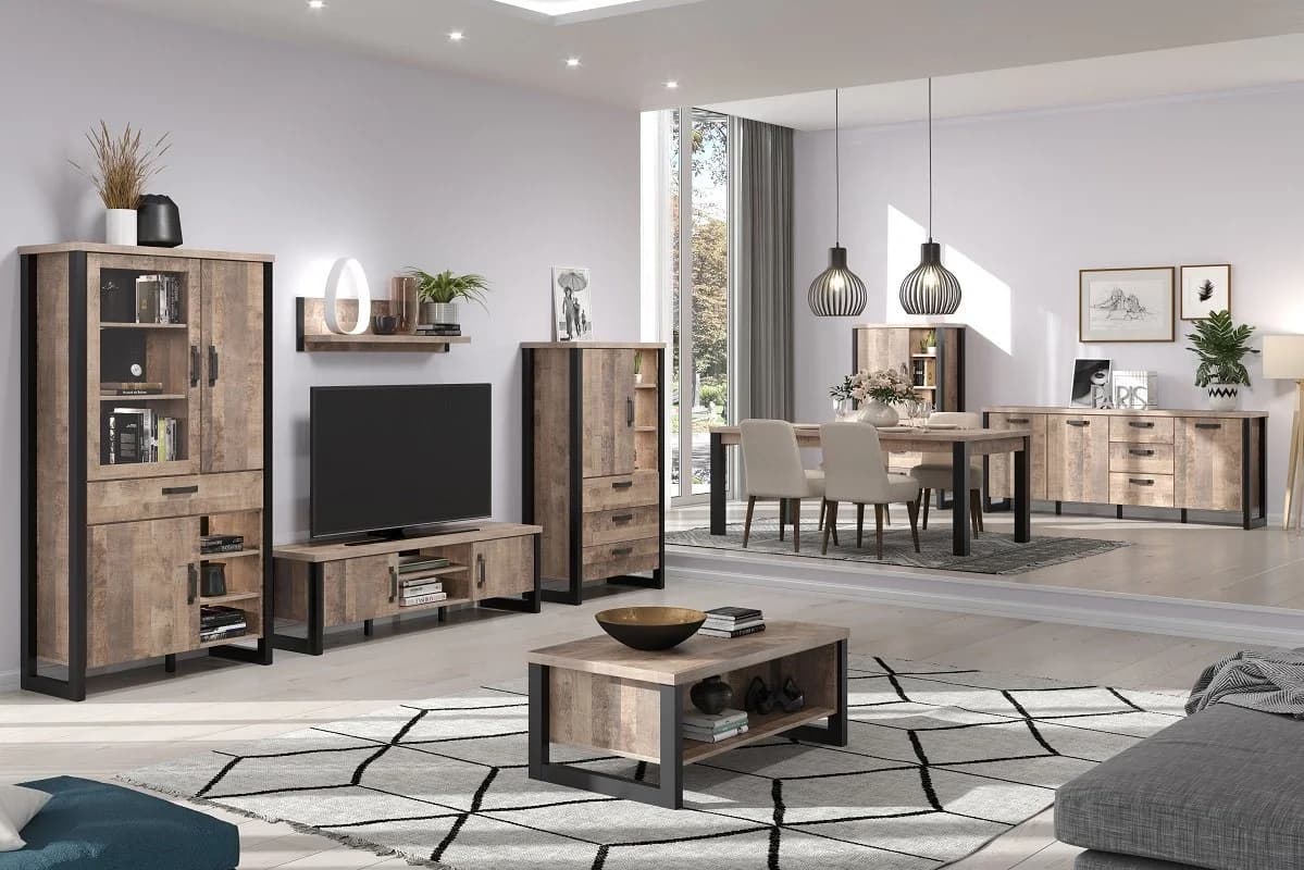 trendteam Esstisch Emile 1 Eiche Tabak Schwarz Modern - Bild 5