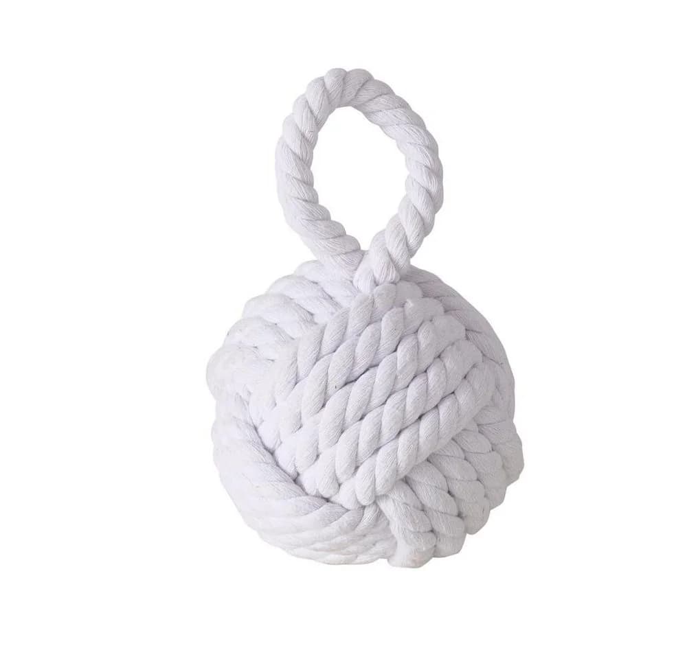 BOLTZE Türstopper Knoto Weiß Jute