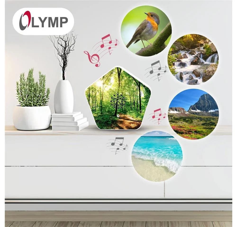 Olympia Sound of Nature Box 2er Pack Weiß Bewegungssensor Naturklänge