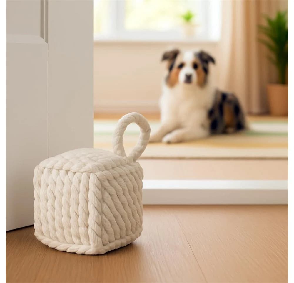 BOLTZE GRUPPE Türstopper Square Würfel Beige 2er Set - Bild 3