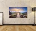 islandburner Leinwandbild Berglandschaft Azoren Wanderweg Bild 1