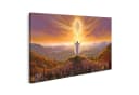 islandburner Leinwandbild Jesus Stehend Auf Hügel Betend zu Gott Bild 2