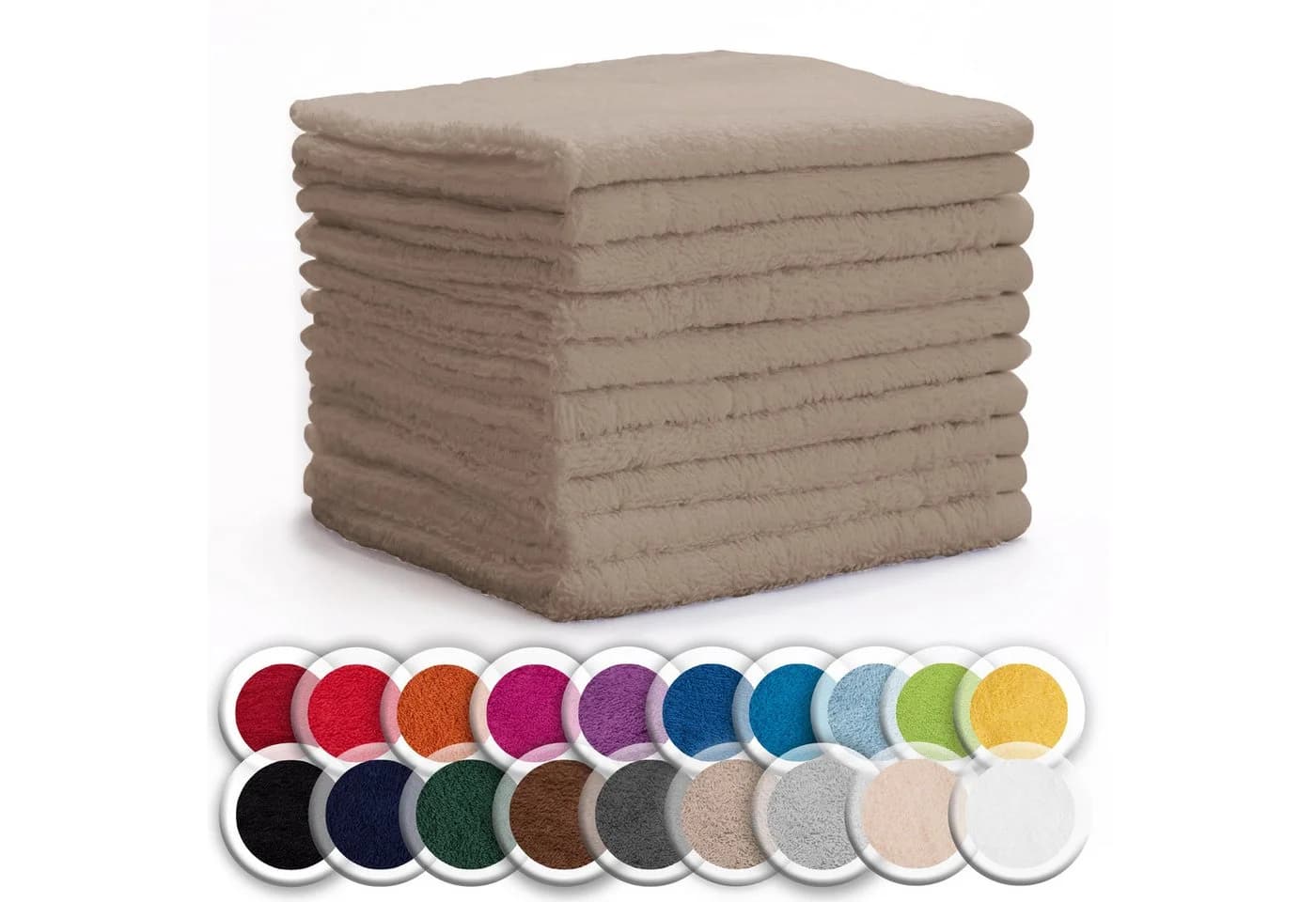 NatureMark Seiftuch Frottier Seiftücher 10er Pack 30x30cm, 100% Baumwolle - Bild 2