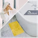 NatureMark Badematte 2er-Set Badvorleger 50x80cm Baumwolle Gelb Bild 4