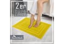 NatureMark Badematte 2er-Set Badvorleger 50x80cm Baumwolle Gelb Bild 5