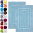 NatureMark Badematte 2er-Set Hell blau Baumwolle Premium Bild 2