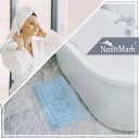 NatureMark Badematte 2er-Set Hell blau Baumwolle Premium Bild 4