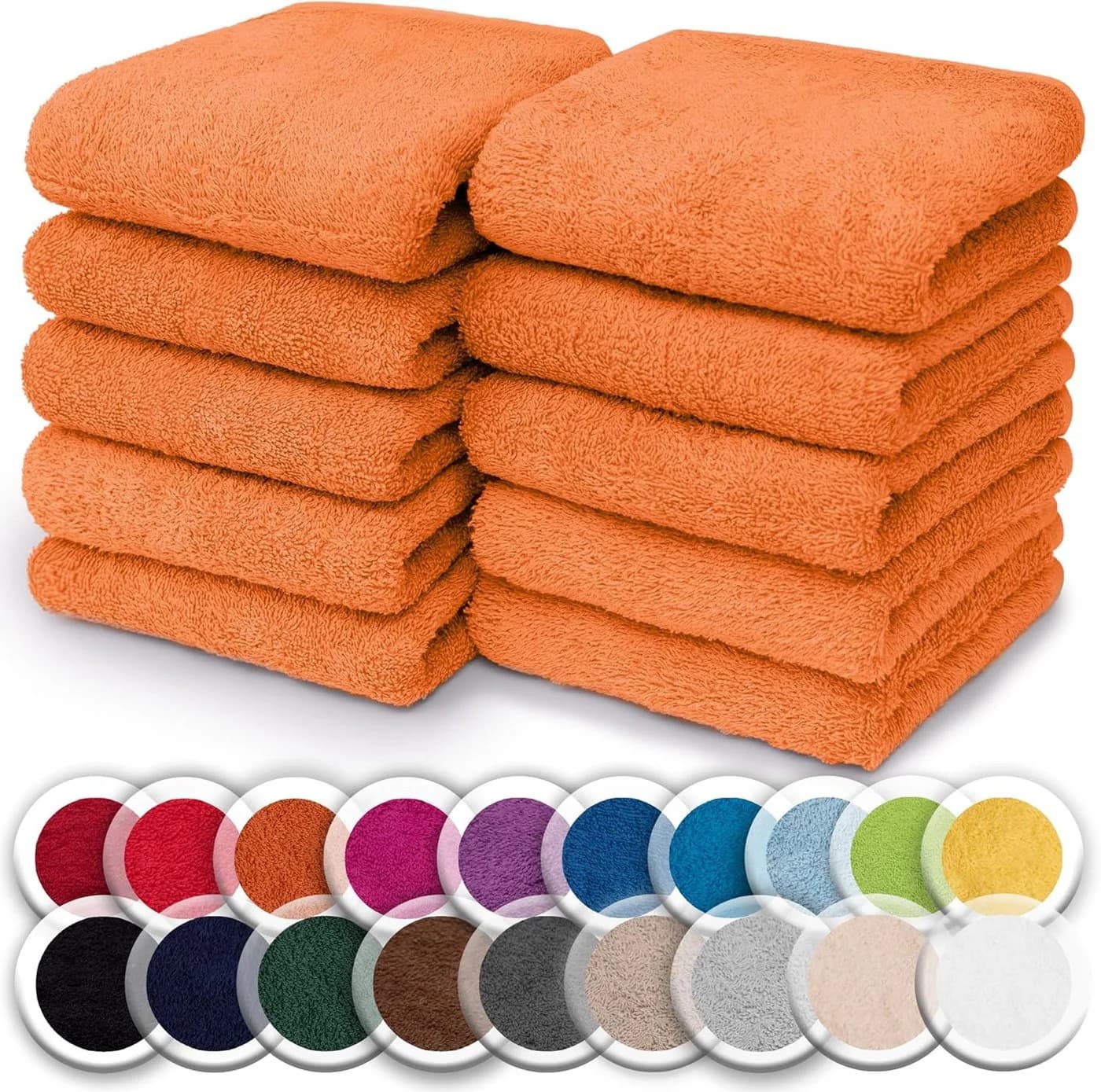 NatureMark Seiftuch 10er-Set 30x30cm 100% Baumwolle Terrakotta - Bild 2