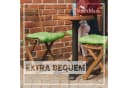 NatureMark Sitzkissen 4er-Set Apfelgrün 40x40cm mit Bändern Bild 1