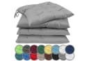 NatureMark Sitzkissen 4er-Set Silber Grau 40x40cm mit Bändern Bild 2