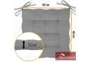 NatureMark Sitzkissen 4er-Set Silber Grau 40x40cm mit Bändern Bild 3