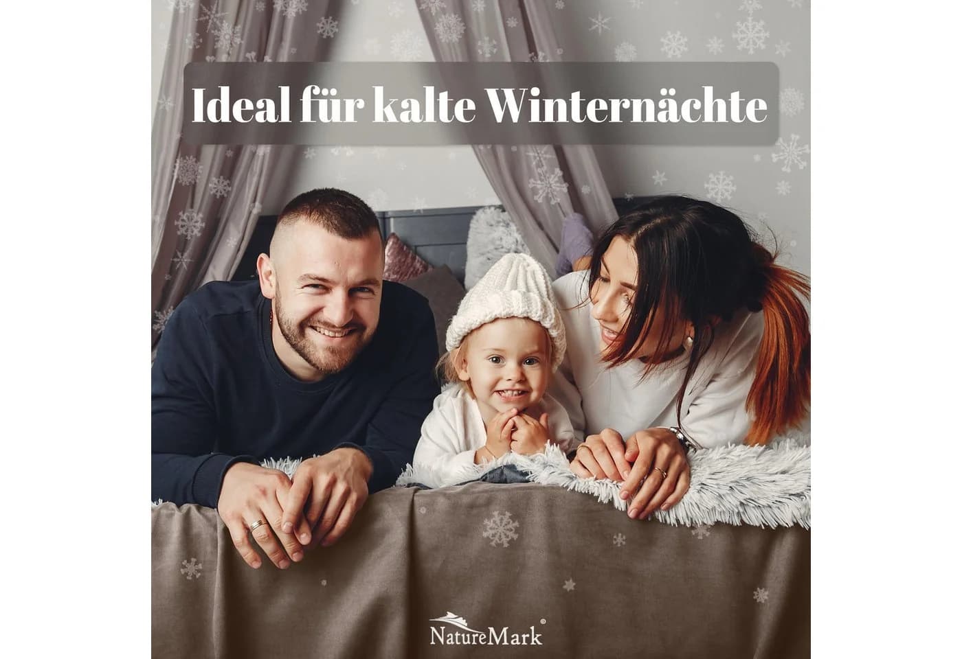 NatureMark Spannbettlaken Winter Thermo Fleece 80% Baumwolle 20% Polyester Sand - Bild 4