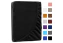 NatureMark Spannbettlaken Winter Thermo Fleece 80% Baumwolle 20% Polyester Gummizug Rundum Schwarz 120 x 200 cm Bild 1