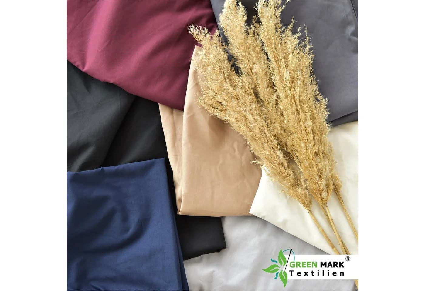 NatureMark Bettlaken klassisches Betttuch Haustuch 100% Baumwolle Anthrazit grau - Bild 2