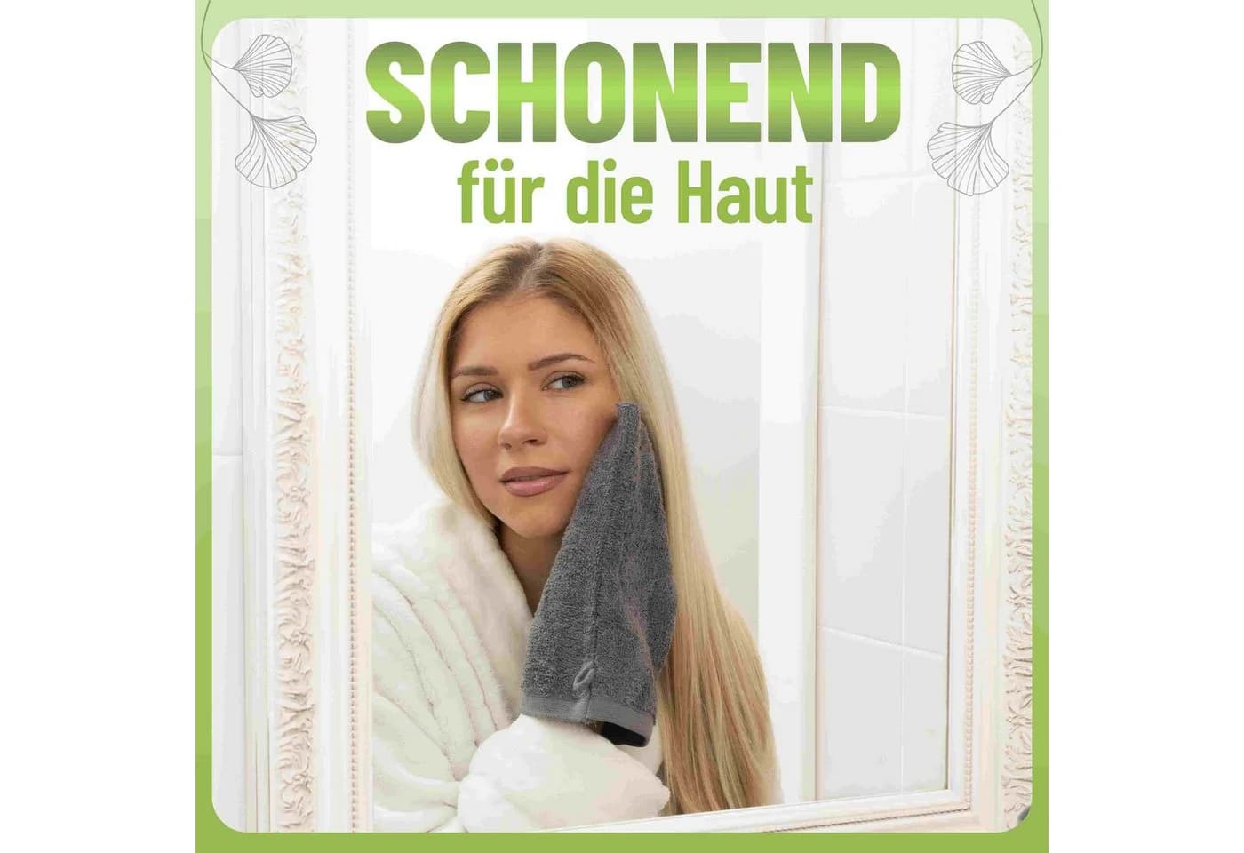 NatureMark 10er-Set Frottier Waschhandschuhe 100% Baumwolle Anthrazit Grau - Bild 4