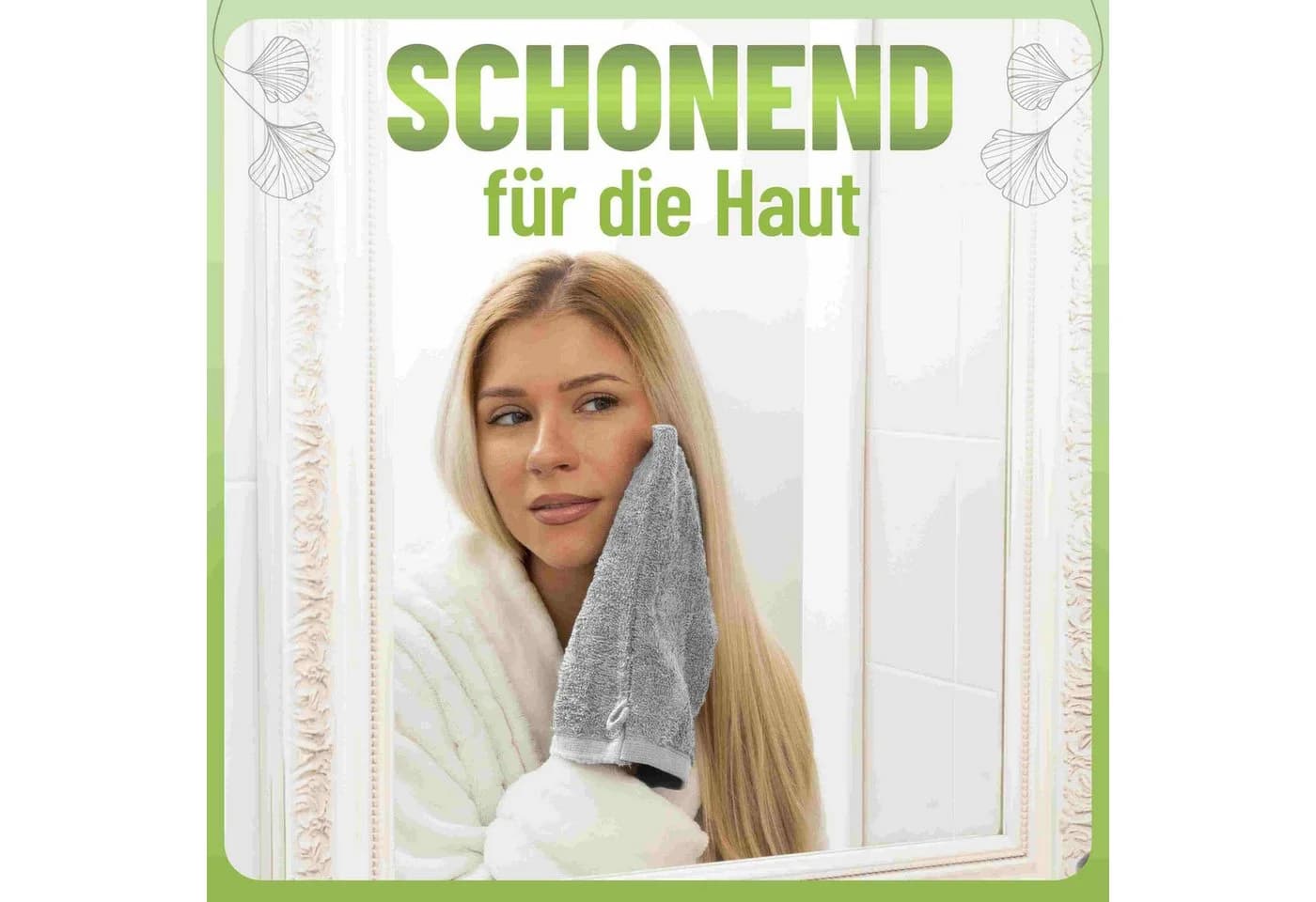 NatureMark Frottier Waschhandschuhe 10er-Set Silber Grau 100% Baumwolle - Bild 4