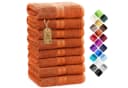 NatureMark 8er-Set Frottier-Handtücher 50x100cm Baumwolle Terrakotta Bild 2