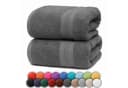 NatureMark Duschtuch 2er-Set Anthrazit Grau 100% Baumwolle Bild 2