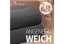 NatureMark Duschtuch 2er-Set Anthrazit Grau 100% Baumwolle Bild 3