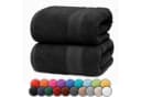 NatureMark Duschtuch 2er-Set Schwarz 100% Baumwolle Bild 2