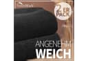 NatureMark Duschtuch 2er-Set Schwarz 100% Baumwolle Bild 3