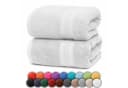 NatureMark Duschtuch-Set 2er Weiß Frottier 70x140cm 100% Baumwolle Bild 2