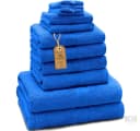 NatureMark Handtuch Set 10 tlg. Baumwolle Royal Blau Bild 2