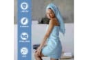 NatureMark Badetuch 2er-Set Frottier 100x150cm Hellblau Bild 4
