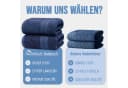 NatureMark Badetuch 2er-Set 100x150cm Baumwolle Navy Blau Bild 5