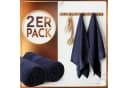 NatureMark Saunatuch 80x200cm Baumwolle 2er-Pack Navy Blau Bild 1