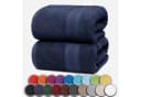 NatureMark Saunatuch 80x200cm Baumwolle 2er-Pack Navy Blau Bild 2