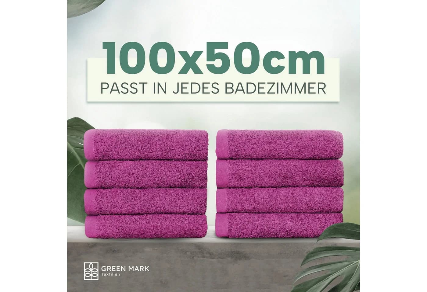 NatureMark Handtücher 8er-Sparpack Rosa 100% Baumwolle - Bild 3
