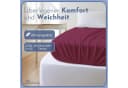 NatureMark Spannbettlaken Frottee 80% Baumwolle Bordeaux Rot Bild 1