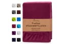 NatureMark Spannbettlaken Frottee 80% Baumwolle Bordeaux Rot Bild 2