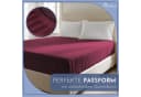 NatureMark Spannbettlaken Frottee 80% Baumwolle Bordeaux Rot Bild 3