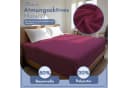 NatureMark Spannbettlaken Frottee 80% Baumwolle Bordeaux Rot Bild 4