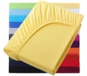 NatureMark Spannbettlaken Jersey 100% Baumwolle Gelb 200x220 cm Bild 2