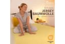 NatureMark Spannbettlaken Jersey 100% Baumwolle Gelb 200x220 cm Bild 3