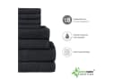 NatureMark Handtuch Set 8 tlg. Schwarz Frottier 100% Baumwolle Bild 3